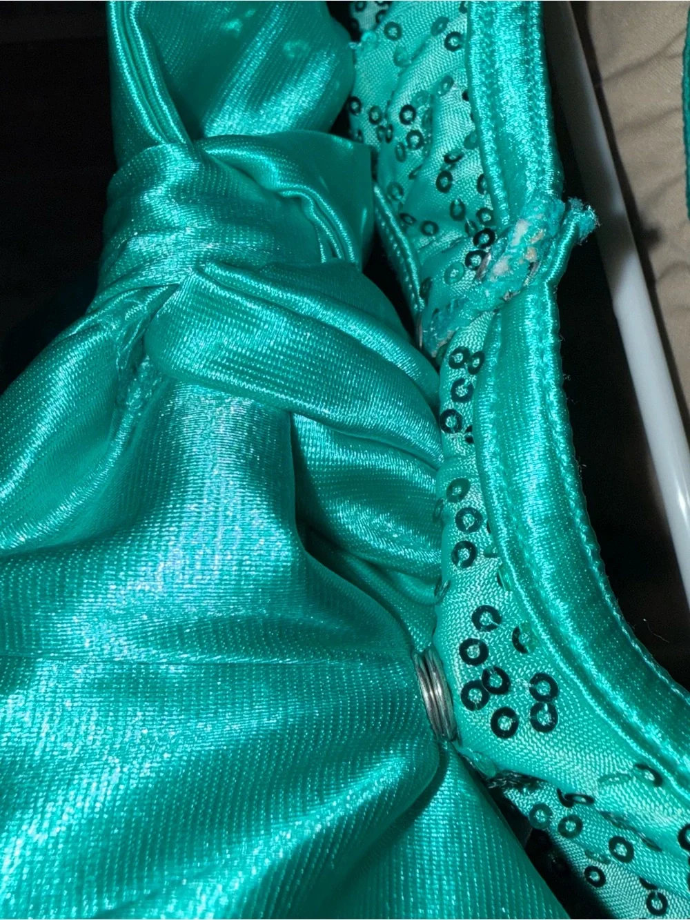 Weissman Small Adult Teal Sequin Dance Costume